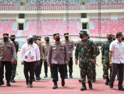 Panglima TNI, Kapolri dan Menpora Tinjau Kesiapan Stadion dan Arena Akuatik PON XX