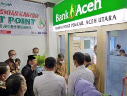 Cek Mad Resmikan Paymen Point Bank Aceh di Kantor Bupati Aceh Utara