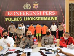 Ungkap Kasus Pemerkosaan, Tim Opsnal Satreskrim Polres Lhokseumawe Ringkus Tiga Tersangka.