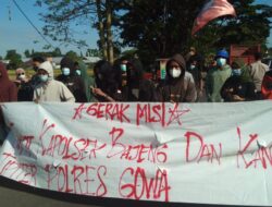 Polsek Bajeng Gowa Bersama Personil Gabungan Amankan Aksi Unjuk Rasa Dari GERAK MISI