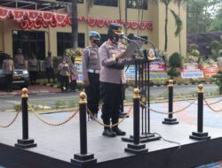 Upacara Serah Terima Jabatan Kasat Reskrim, Kapolsek Pagaden Dan Kapolsek Pabuaran Polres Subang