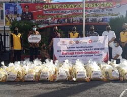 Bantuan 200 Paket Sembako Dari Bank Sahabat Sampoerna dan KSP Sahabat Mitra Sejati Akan Didistribusikan Polres Gowa