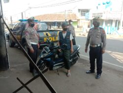 Giat Himbauan Dan Teguran Kepada Masyarakat Yang Tidak Memakai Masker Dan Helm Dalam Rangaka PPKM Level 3