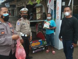 Dalam Kegiatan KRYD dan PPKM, Kapolsek Subang Himbau Prokes dan 5 M Disertai Pemberian Bansos dan Masker