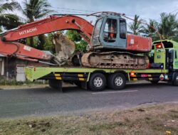 Kodim 0103/Aceh Utara, Mendatangkan Alat Berat (Excavator) Guna Membantu Satgas Pra TMMD ke-112 TA.2021