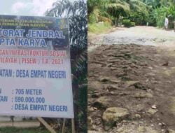 Diduga Sarat KKN, Proyek Pisew Senilai Rp.590 Juta Di Desa Empat Negeri Disoroti