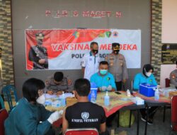 Dokes Klinik Polres Magetan Gelar Vaksinasi Massal 759 Dosis Tahap II