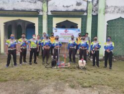 Jelang HUT Lalulintas Bhayangkara Ke-66, Sat Lantas Polres Buol Gelar Kerja Bakti di Masjid