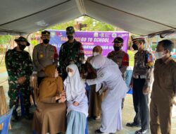 Vaksinasi Goes To School Kapolres Lhokseumawe Bersama Dandim Aceh Utara Tinjau Ke SMA Negeri 1&2