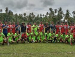 Petandingan Persahabatan Polres Simeulue Vs Wartawan berakhir skor 6: 4 dimenangkan Polres,