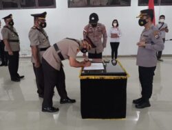 Serah Terima Jabatan di Lingkungan Polres Kepl. Sangihe.