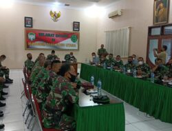 Jelang TMMD Ke-112 Reguler Tahun 2021 Dandim 0103/Aceh Utara Pimpin Rapat Persiapan di Ruang Aula Yudha Kodim.