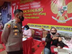 Polsek Medan Timur Gelar Vaksin Merdeka Dosis Dua