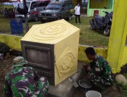 Pembangunan tugu prasasti di Desa Cot Trieng jadi sejarah program TMMD-112 Kodim 0103 Aceh Utara.