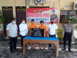 Dua Pria Pembobol Rumah di Ciduk Polsek Medan Bara