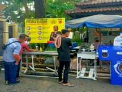 Wajib Scan QR Code Upaya Mutus Rantai Penyebaran Covid-19 Pintu Masuk Polres Subang