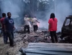 Akibat Arus Pendek Listrik, Satu Unit Rumah Warga Hangus Terbakar.