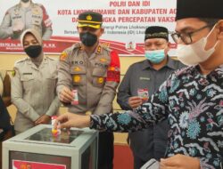 Polres Lhokseumawe Gelar Vaksinasi Berhadiah Umrah