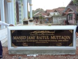 Bupati Subang Akan Resmikan Penanda Tangann Masjid Jami Baitul Muttaqim Dusun Lamaran Desa Jatireja Kc.Compreng