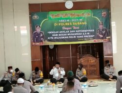 Kapolres Pimpin Peringatan Maulid Nabi Besar Muhammad SAW di Masjid Muhammad Al-Baqi Polres Subang