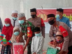 Jumat Berkah, Polres Lhokseumawe Santuni 50 Anak Yatim Piatu di Muara Satu