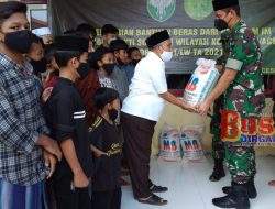 Secara Langsung Dandim 0103/Aceh Utara Serahkan Bantuan Sembako kepada Panti Asuhan Muhammadiyah