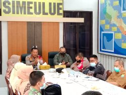 Rakor Vaksinasi merdeka Secara Terpadu di Pimpin Kapolres Simeulue bersama Dandim Simeulue,