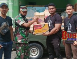 Kodim 0103/Aceh Utara Terima Bantuan Sembako dari PBFI Untuk Korban Bencana Banjir di Aceh Utara.