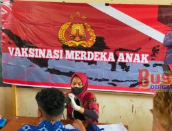 Siswa – Siswi MTs AL – Falah Menerima Vaksin Merdeka Anak Dosis 1 Dan 2 Dari Polres Subang