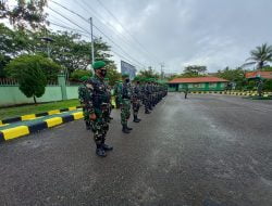 Kodim 1013/Muara Teweh Gelar Upacara Bendera Minggu Pertama Bulan Februari 2022