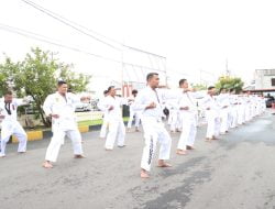 Penuhi Syarat UKP, Polres Lhokseumawe Uji Kemampuan Beladiri Personel