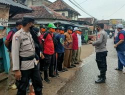 Jajaran Polsek Pabuaran, Gelar Kegiatan Himbauan Protokol Kesehatan Berupa Disiplin Menggunakan Masker