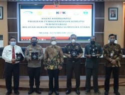 KPK Lakukan Rapat Koordinasi dengan APH di Kantor Kejatisu *APH dan APIP Jalin Kerjasama Bangun Sinergi Berantas Korups