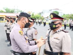 Kapolres Lhokseumawe Pimpin Upacara Sertijab Kasat Reskrim, Kapolsek Dewantara dan Kapolsek Sawang