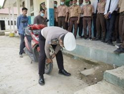 Operasi Keselamatan Seulawah 2022, Polantas Lhokseumawe Gelar Safety Riding di Dayah Misbahul Ulum