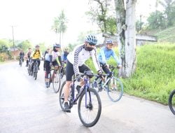 Polres Lhokseumawe Gelar Gowes Ceria.Dalam Bhayangkara  Gowes