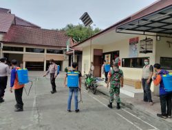 Rumah Dinas Kapolres Lhokseumawe Disemprot Disinfektan