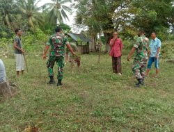 Jelang Ramadhan Babinsa Koramil 06/ Samudra Gotong Royong Bersama Warga