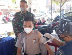 Cegah Penyebaran Virus Covid-19, Koarmada I Tetap Layani Vaksinasi Covid-19 Untuk Prajuritnya