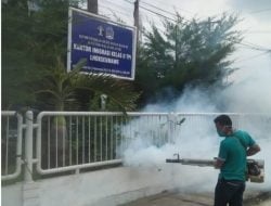 Cegah DBD, Kantor Kesehatan Pelabuhan dan Imigrasi Lhokseumawe Semprot Fogging