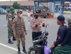 Operasi Yustisi Sore, Polres Lhokseumawe Bersama Tim Gabungan Tegur Sembilan Pelanggar Prokes