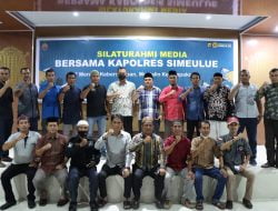 Diakhir tugas Kapolres Simeulue AKBP Pandji santoso Pamitan Kesejumlah Awak media di Simeulue,