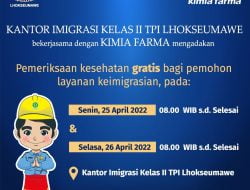 Kimia Farma Berikan Layanan Kesehatan Gratis di Kantor Imigrasi Lhokseumawe