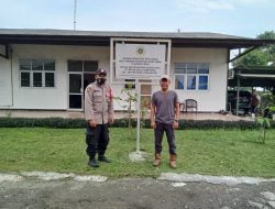 Kanit Binmas Polsek Pabuaran, monitoring PMK (penyakit mulut dan kuku) pada sapi di cv mitra agro sampurna desa Kadawung.