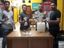 Minuman Miras  Yang Merajalela, Diwilayah  Hukum Diamankan  Personel Polsek Banggai