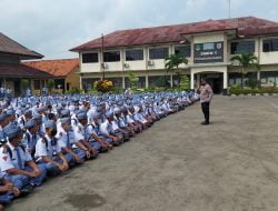 Jajaran Polsek Pusakanagara Lakukan Sosialisasi dan Himbauan Kepada Siswa SMKN 1 Pusakanagara