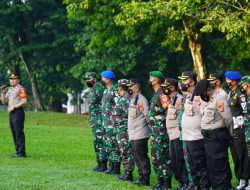 TNI-Polri Gelar Apel Pasukan Kesiapan Pengamanan Tamu Negara di Lapangan Astrid Kebun Raya Bogor