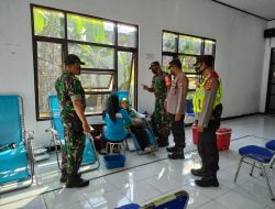 Kapolsek Tanjungsiang Monitoring Giat Donor Darah Dalam Rangka Milangkala Kecamatan