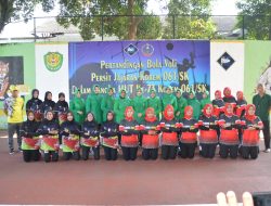 Persit KCK Koorcab Rem 061 Sambut HUT ke-73 Korem 061/SK dengan mengadakan Pertandingan Bola Volley.