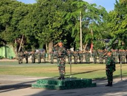 Dandim 0103/Aceh Utara Memimpin Upacara Pengibaran Bendera.